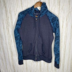 🍋 Aeropostale zipper hoodie floral sleeves Medium